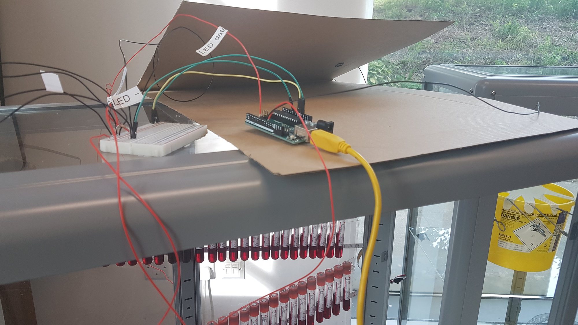 Arduino and sensors attached to a marble run