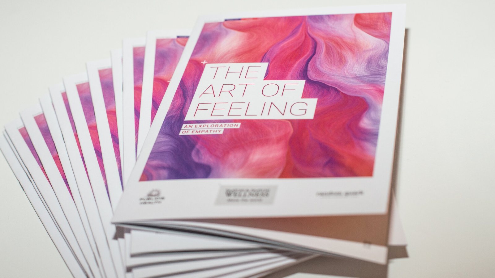 Stack of printed The Art of Feeling booklets